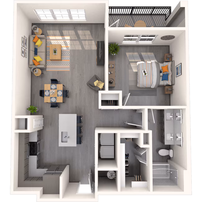 A3 1X1 825-846 SF 5305 floor plan
